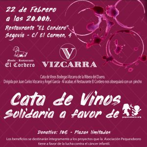 Cata de Vinos Solidaria PequesdeOro - Bodegas Vizcarra y Restaurante El Cordero